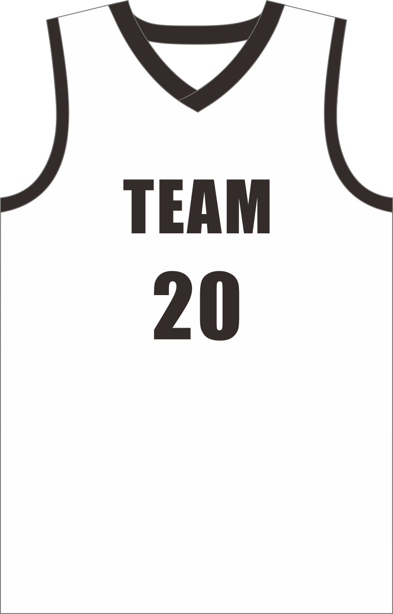 Style 10002 white Mercerization Basketball Uniforms