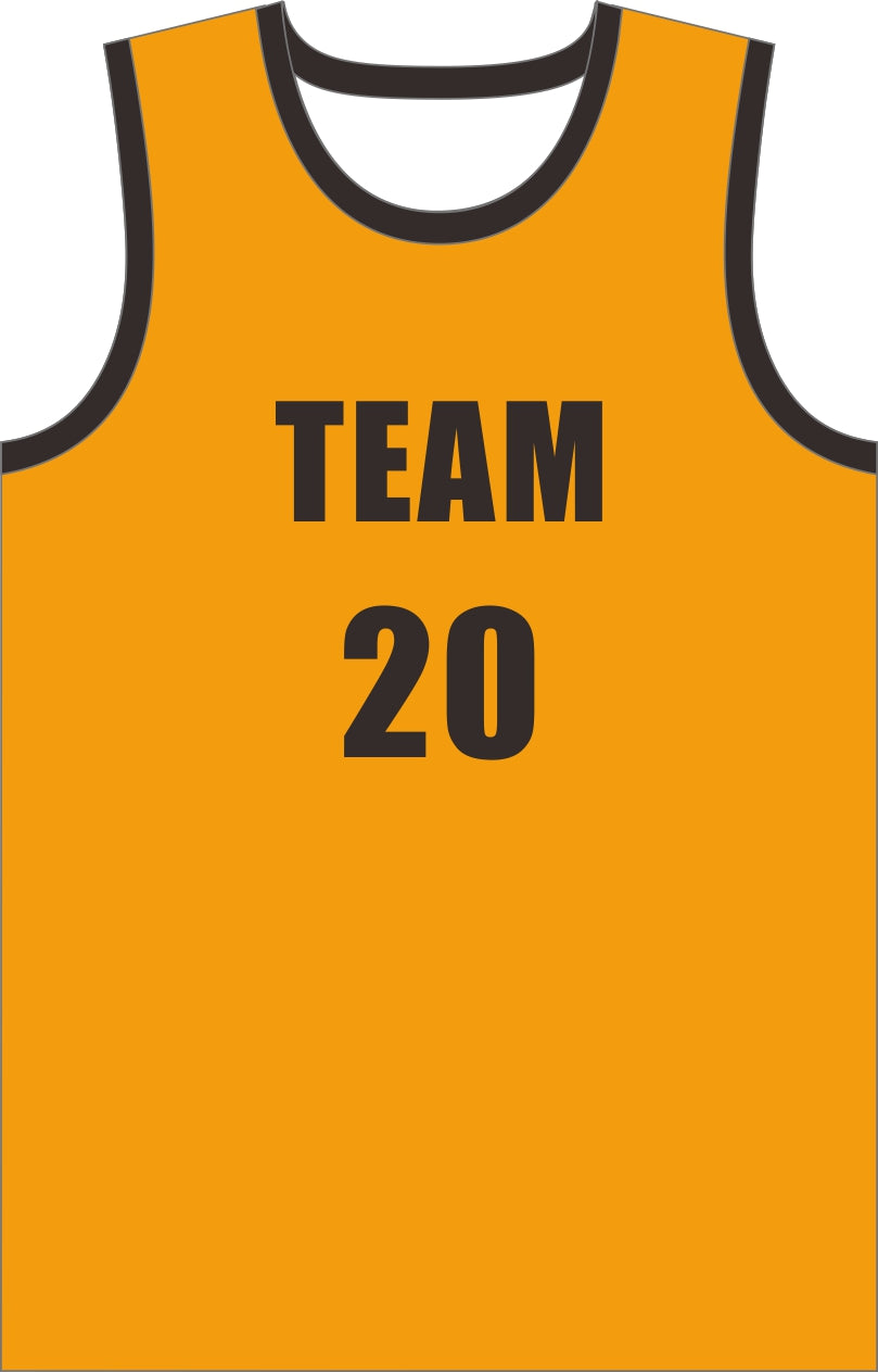 Style 10022 golden yellow mesh Basketball Uniforms