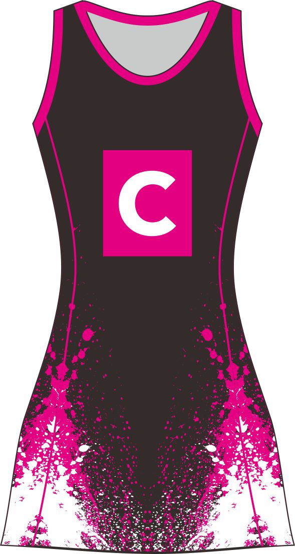 Style 68656 Custom Netball Dresses | Free Logos & Team Name | Optional Bibs