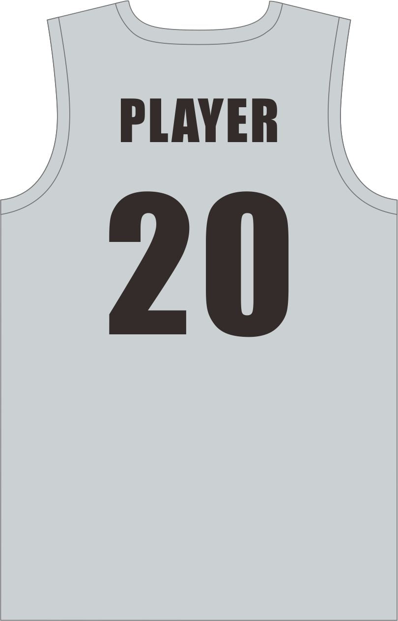 Style 851-8 grey Basketball Uniforms
