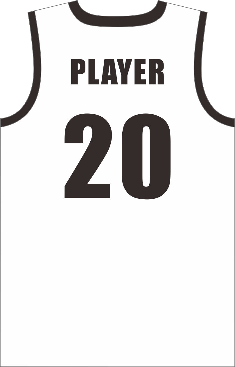 Style 10002 white Mercerization Basketball Uniforms