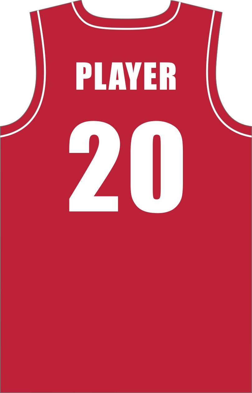 Style 10003 red Mercerization Basketball Uniforms