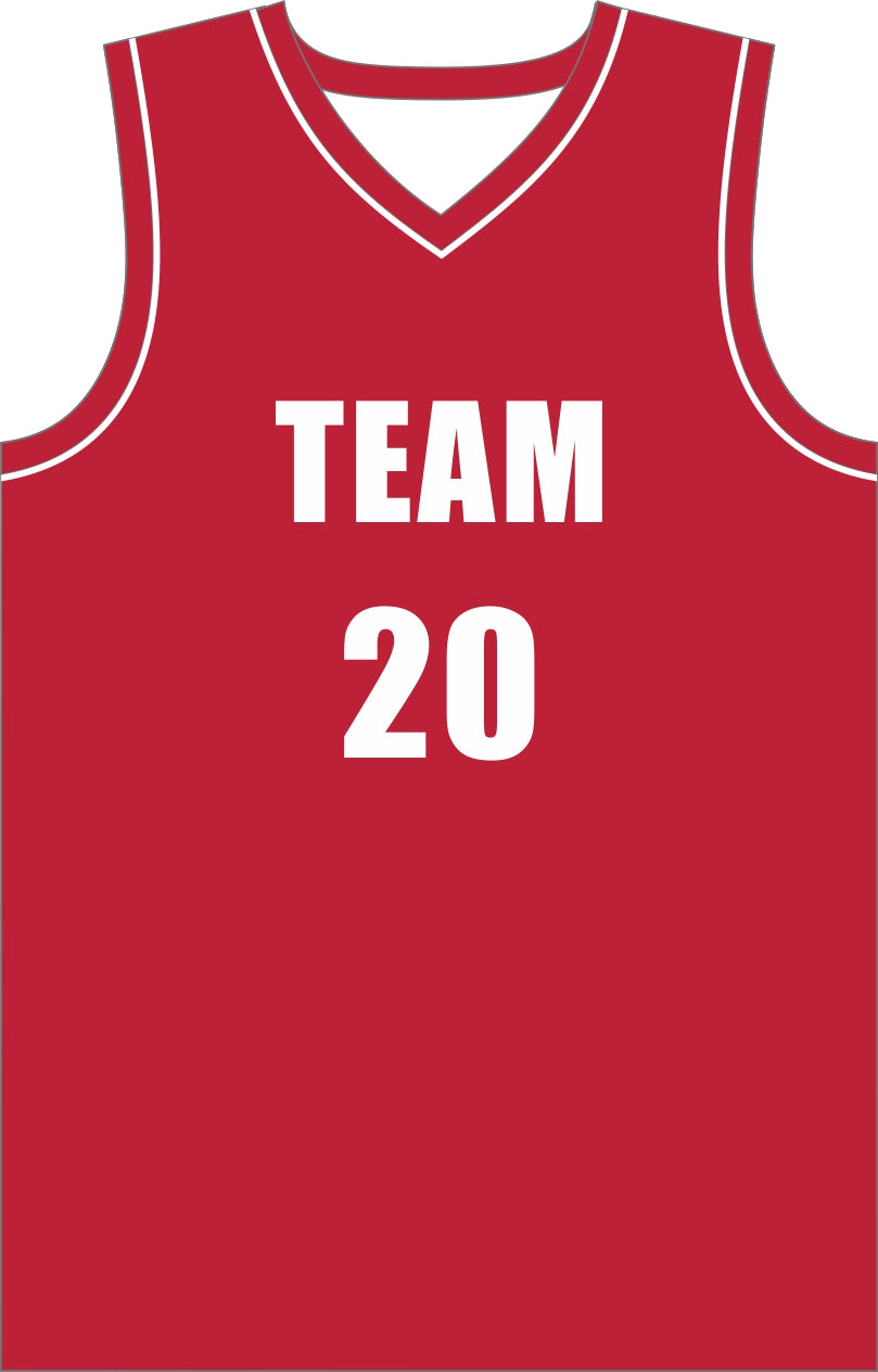 Style 10003 red Mercerization Basketball Uniforms