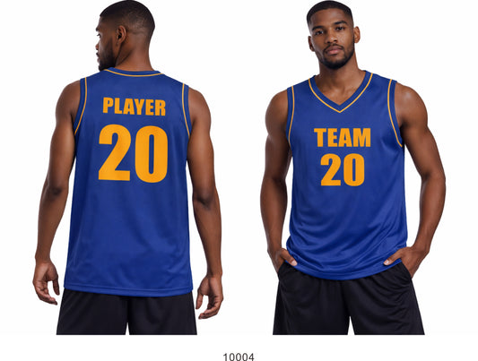 Style 10004 blue Mercerization Basketball Uniforms