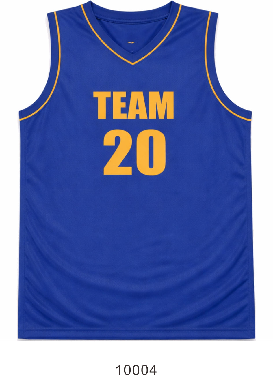 Style 10004 blue Mercerization Basketball Uniforms