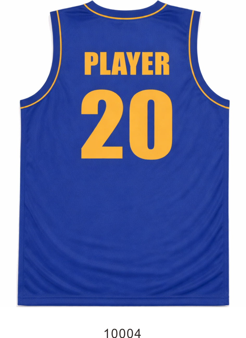 Style 10004 blue Mercerization Basketball Uniforms