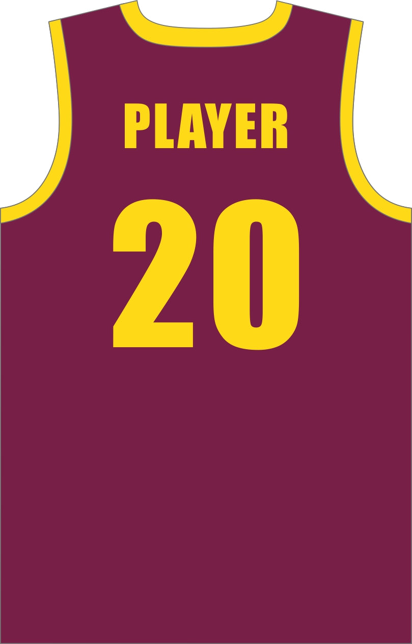 Style 10007 maroon Mercerization Basketball Uniforms