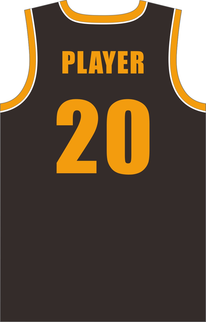 Style 10008 Dark brown Mercerization Basketball Uniforms