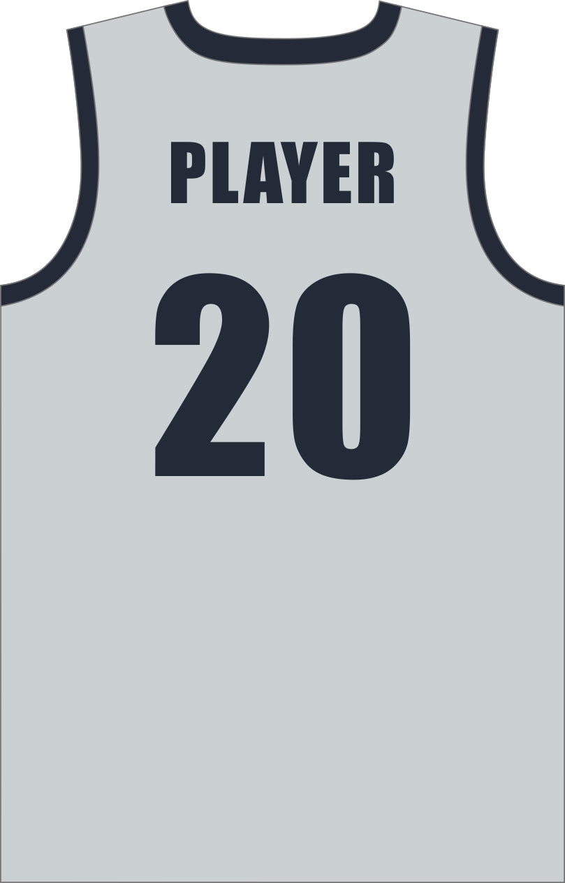Style 10009 light grey Mercerization Basketball Uniforms