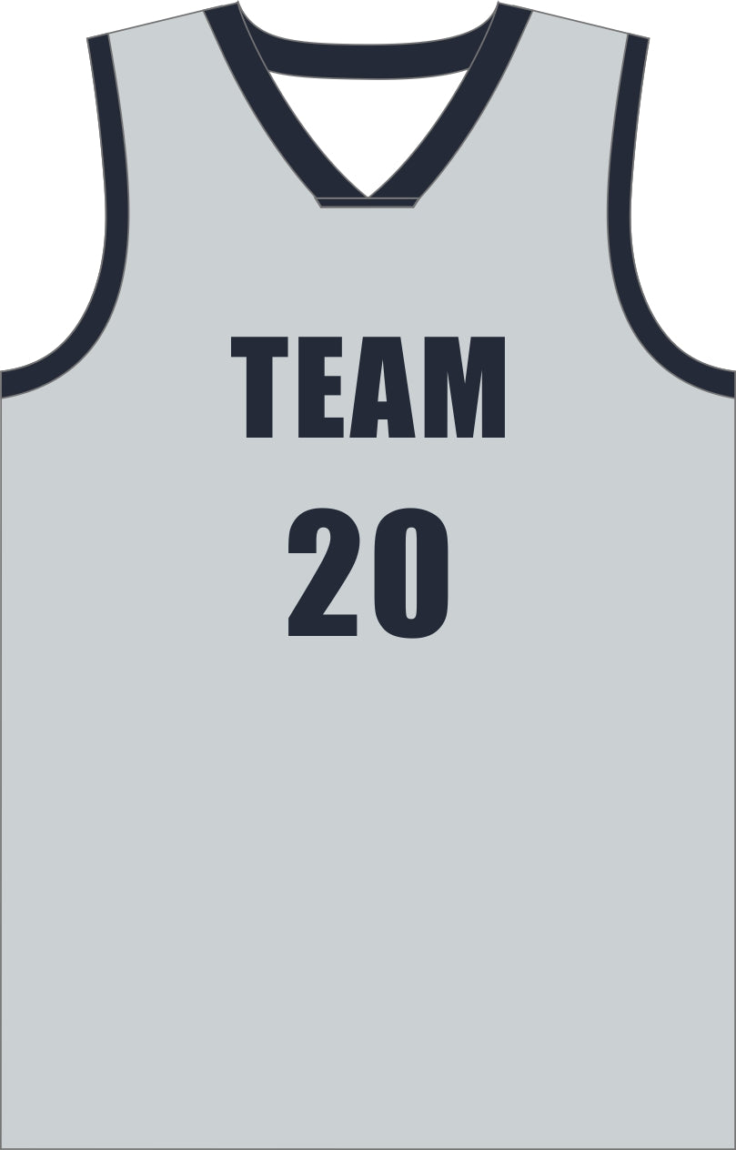 Style 10009 light grey Mercerization Basketball Uniforms