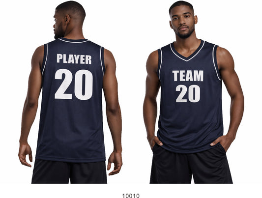 Style 10010 dark blue Mercerization Basketball Uniforms