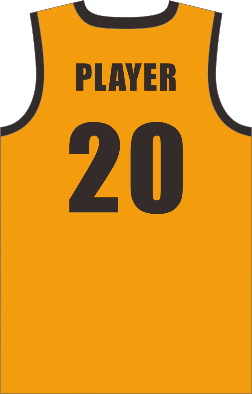 Style 10011 golden yellow Mercerization Basketball Uniforms