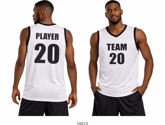Style 10013 white mesh Basketball Uniforms