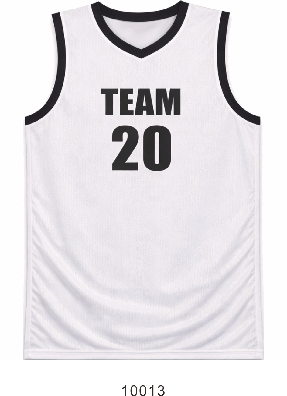 Style 10013 white mesh Basketball Uniforms
