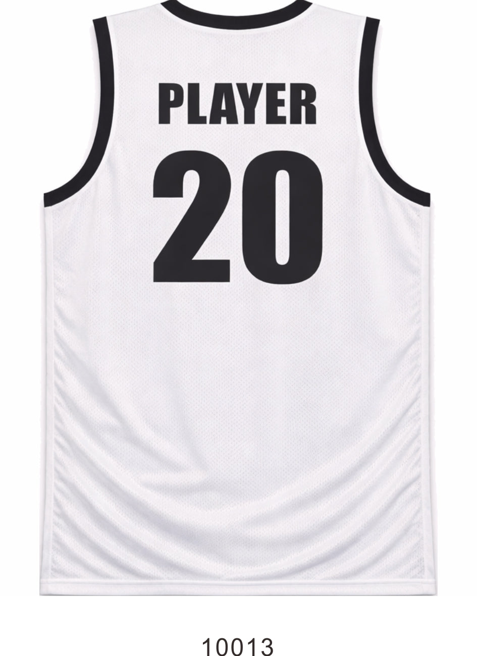 Style 10013 white mesh Basketball Uniforms