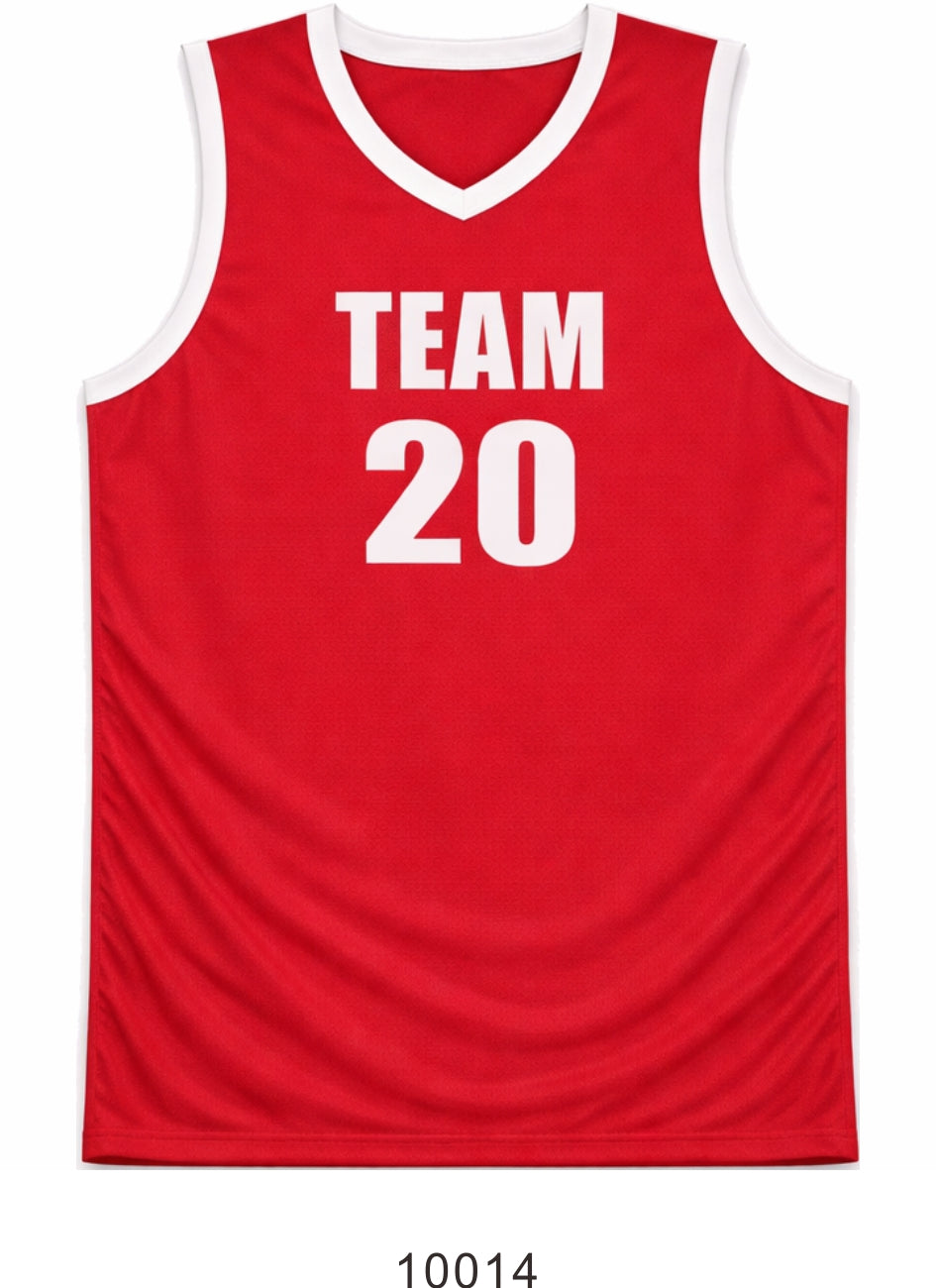 Style 10014 red mesh Basketball Uniforms