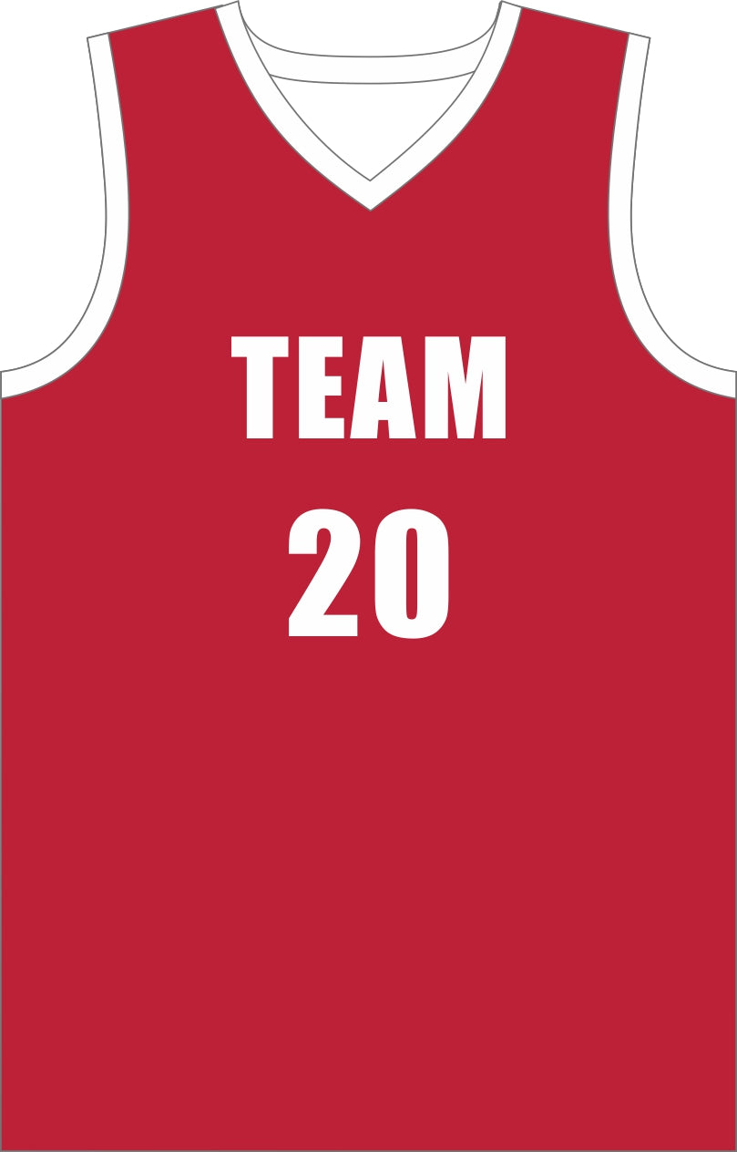 Style 10014 red mesh Basketball Uniforms