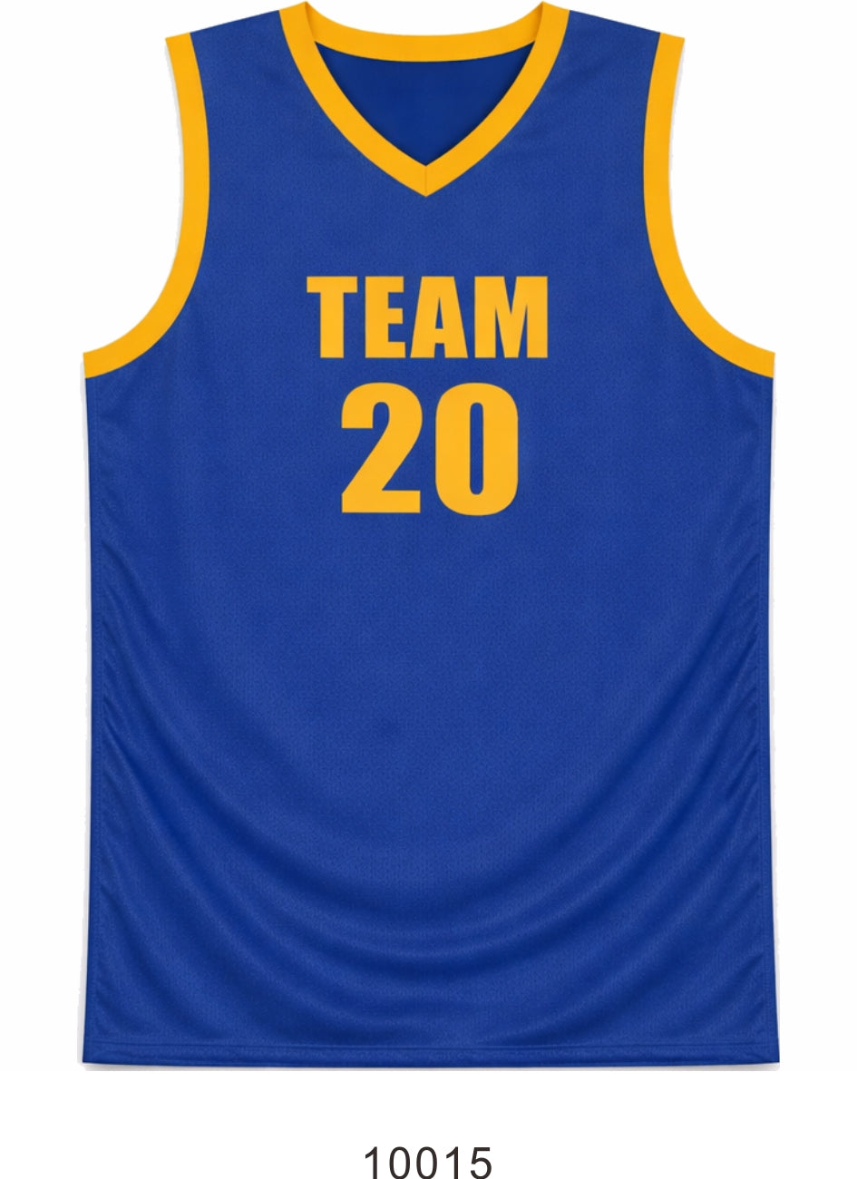 Style 10015 blue mesh Basketball Uniforms