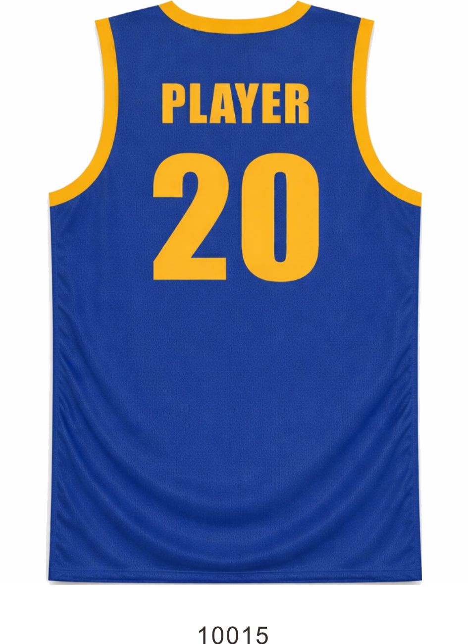 Style 10015 blue mesh Basketball Uniforms