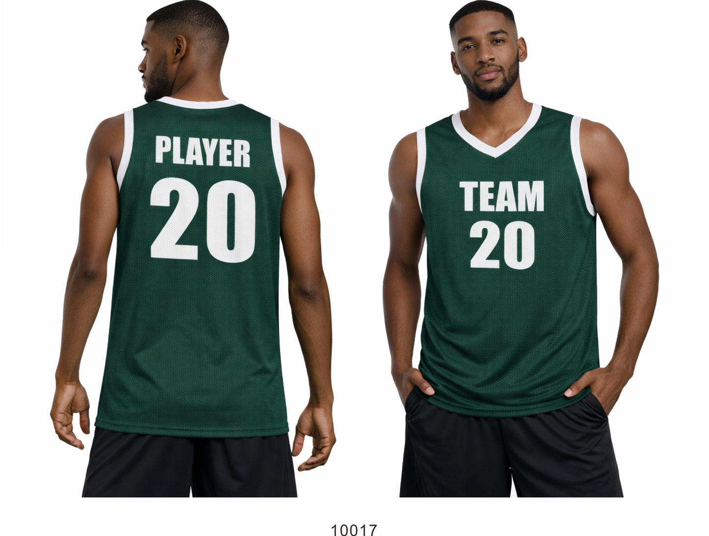 Style 10017 green mesh Basketball Uniforms