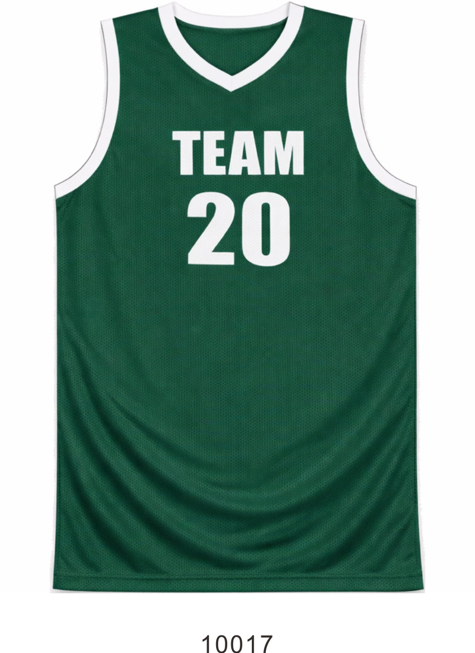 Style 10017 green mesh Basketball Uniforms