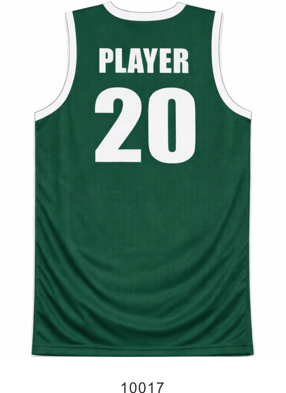Style 10017 green mesh Basketball Uniforms