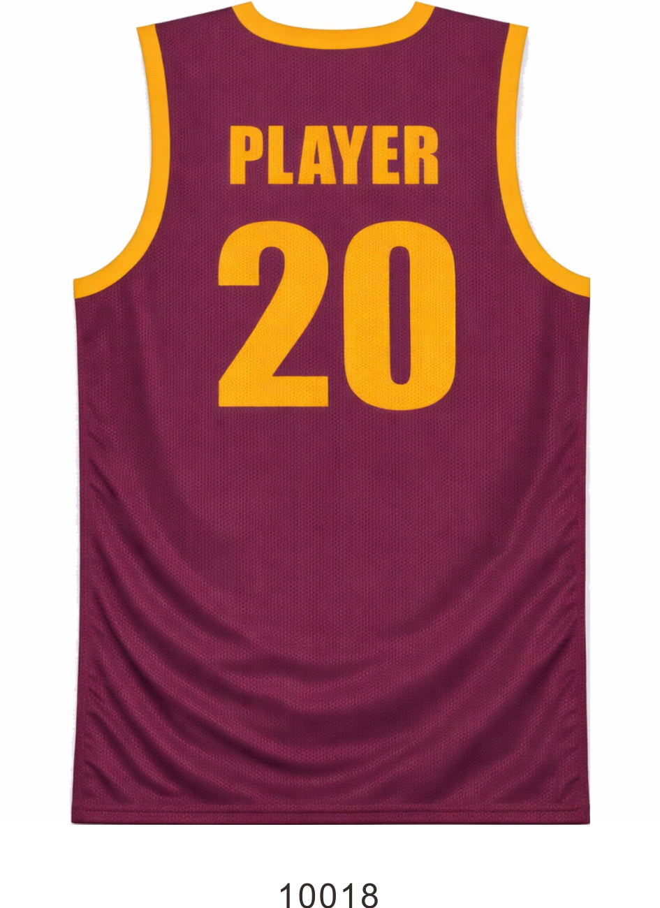 Style 10018 red mesh Basketball Uniforms