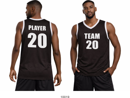 Style 10019 black mesh Basketball Uniforms