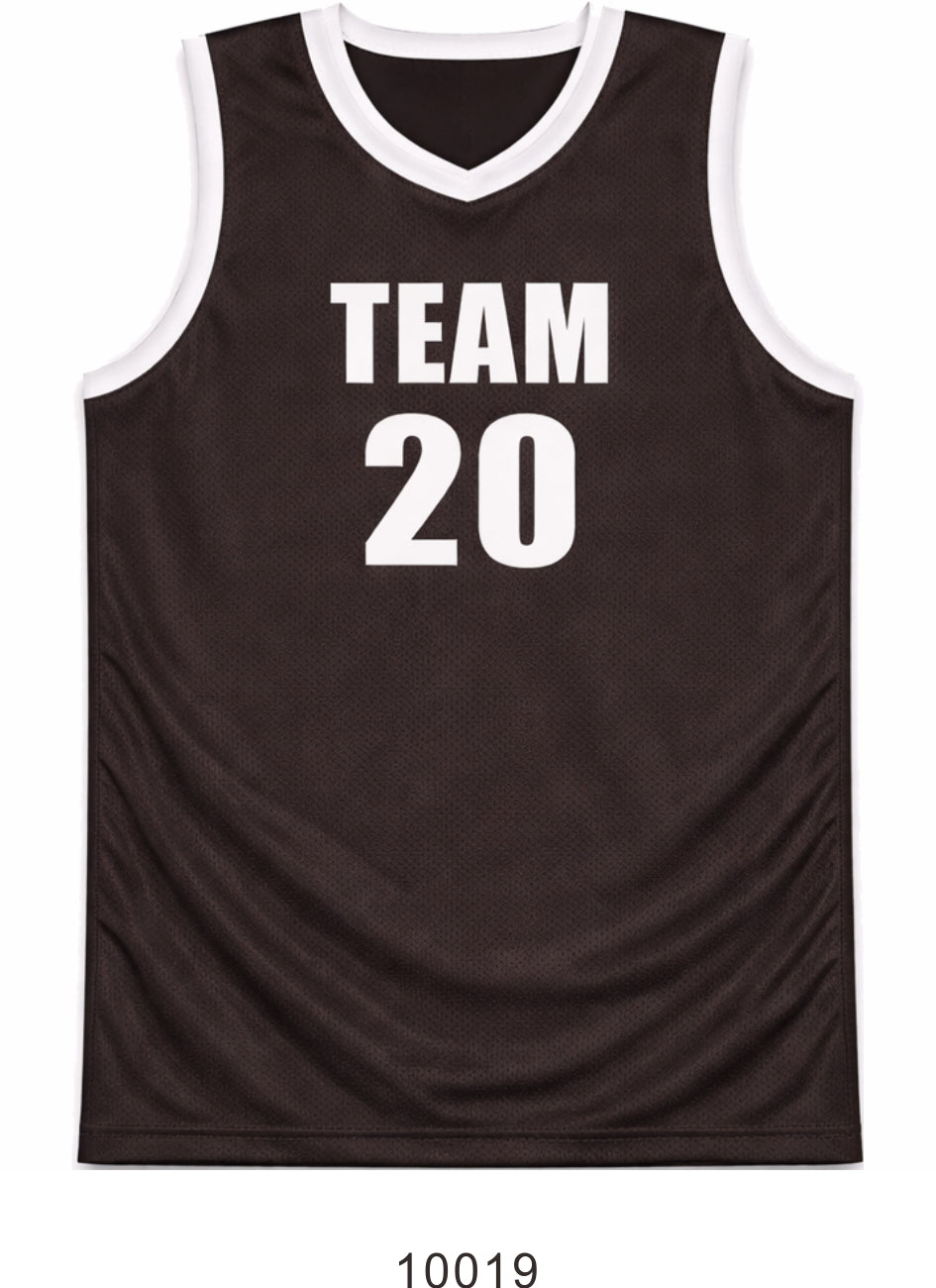 Style 10019 black mesh Basketball Uniforms