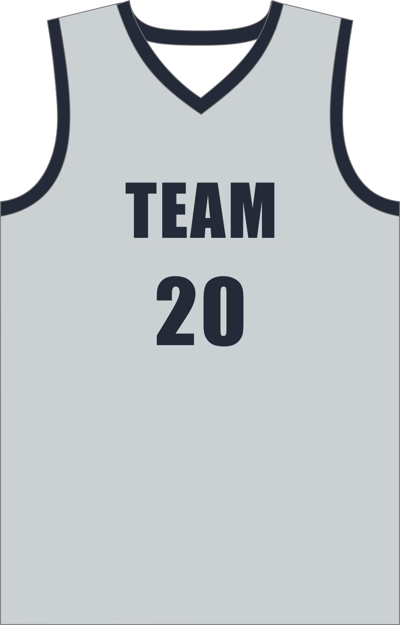 Style 10020 light grey mesh Basketball Uniforms