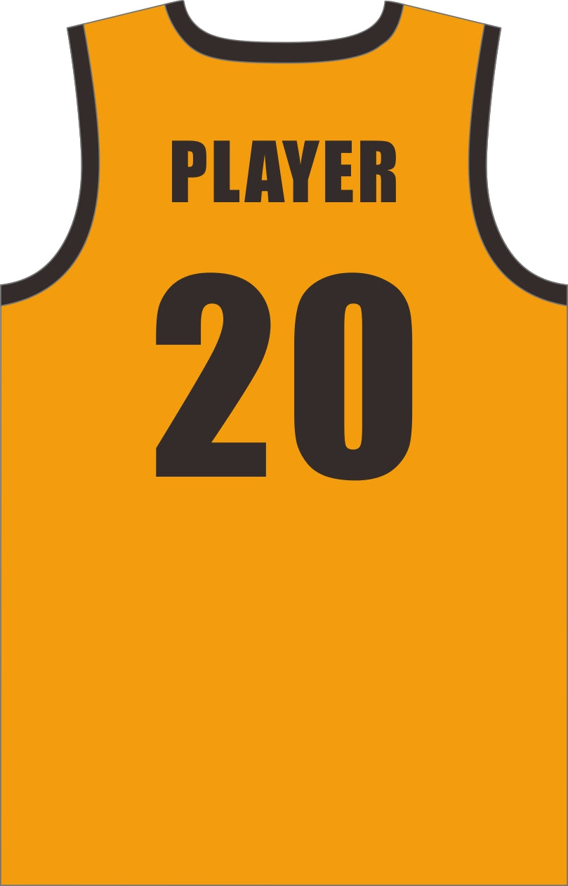 Style 10022 golden yellow mesh Basketball Uniforms