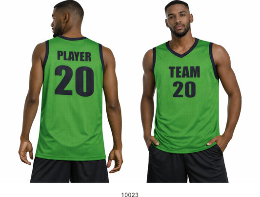 Style 10023 green mesh Basketball Uniforms