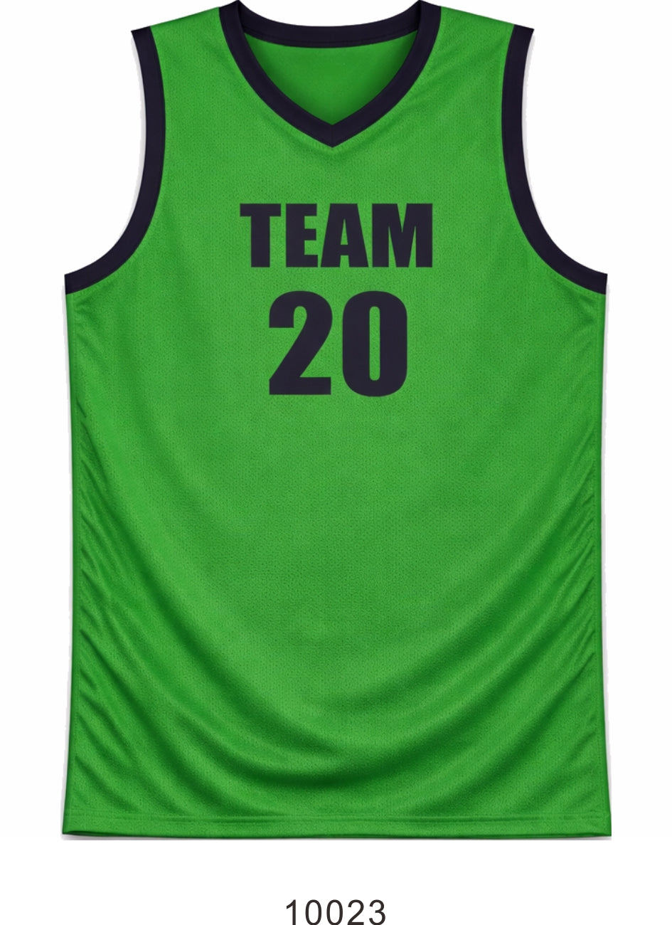 Style 10023 green mesh Basketball Uniforms