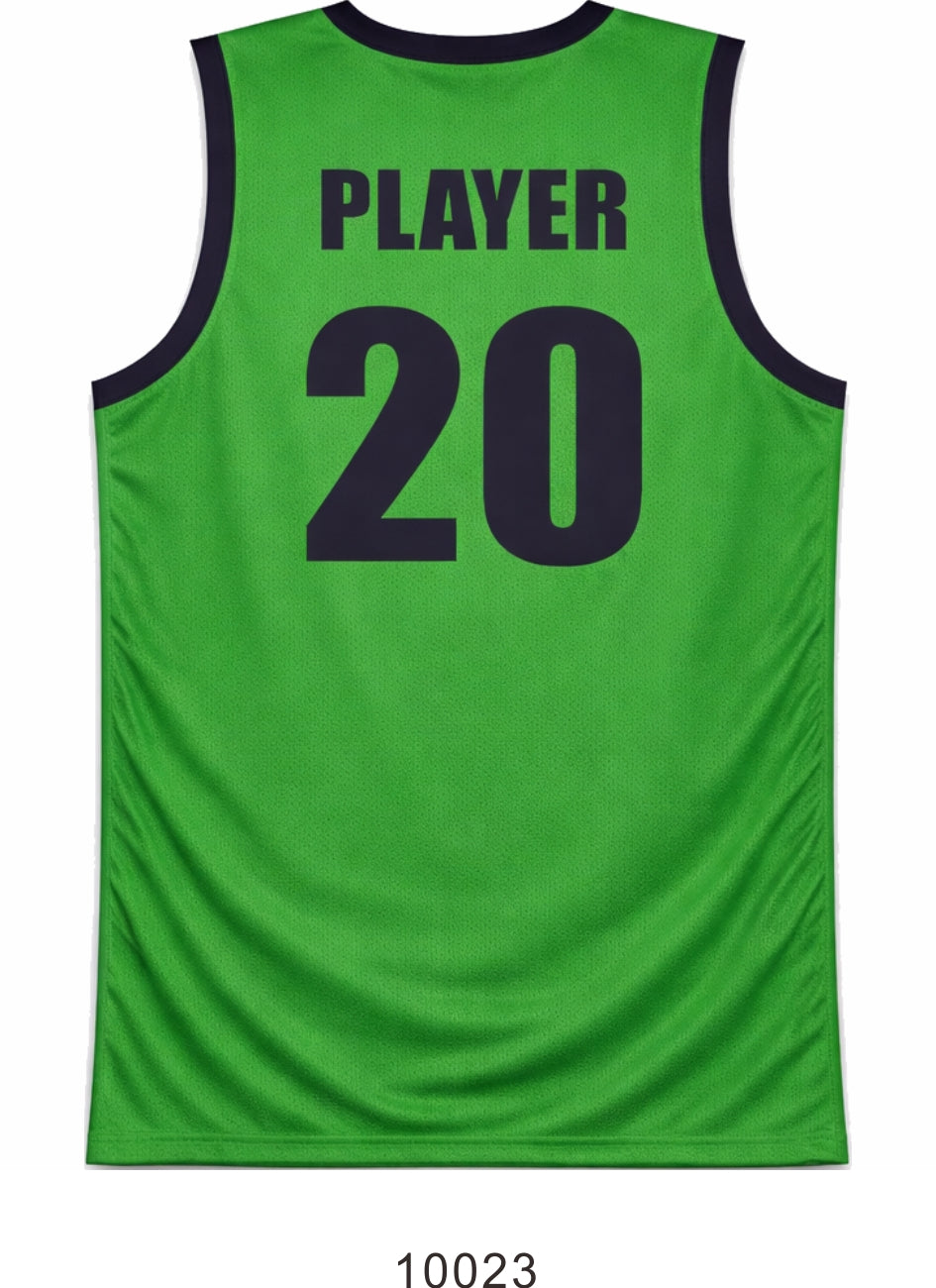 Style 10023 green mesh Basketball Uniforms