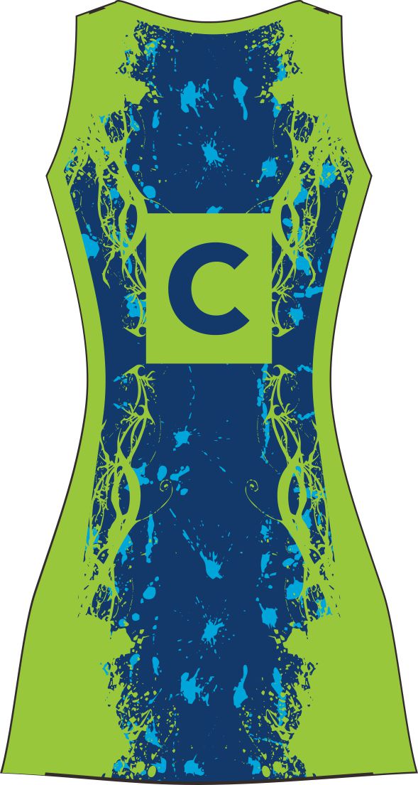 Style 68653 Custom Netball Dresses | Free Logos & Team Name | Optional Bibs