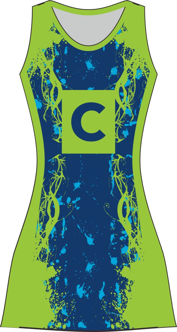 Style 68653 Custom Netball Dresses | Free Logos & Team Name | Optional Bibs