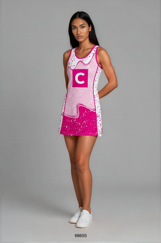 Style 68655 Custom Netball Dresses | Free Logos & Team Name | Optional Bibs
