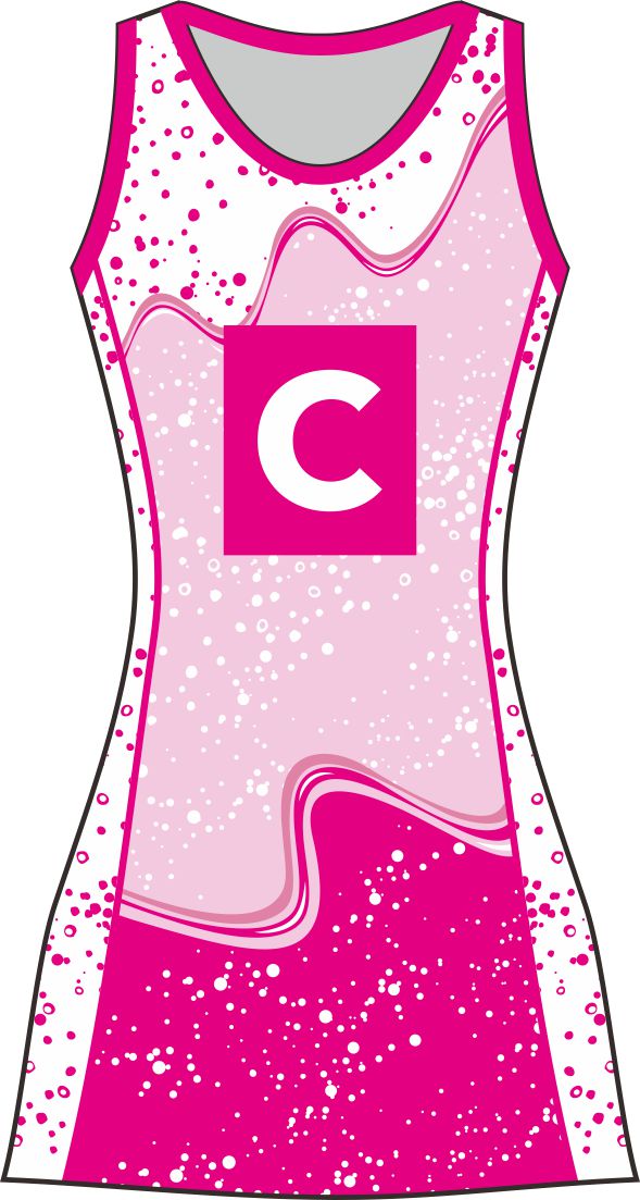 Style 68655 Custom Netball Dresses | Free Logos & Team Name | Optional Bibs