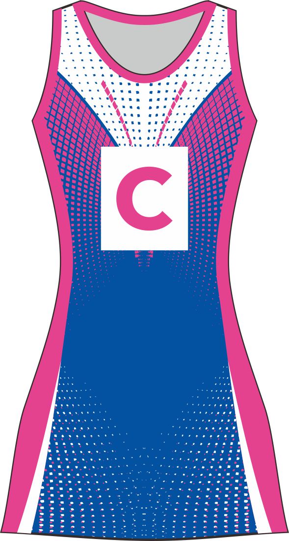 Style 68658 Custom Netball Dresses | Free Logos & Team Name | Optional Bibs
