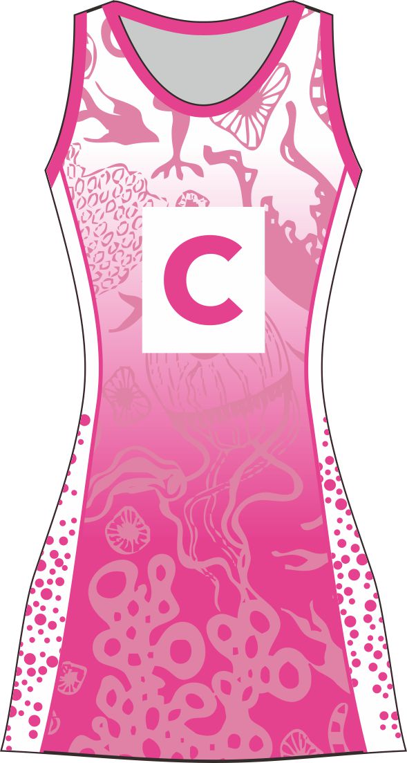 Style 68660 Custom Netball Dresses | Free Logos & Team Name | Optional Bibs