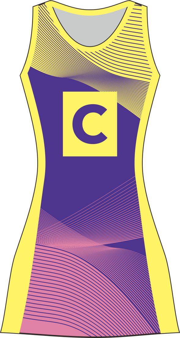 Style 68662 Custom Netball Dresses | Free Logos & Team Name | Optional Bibs