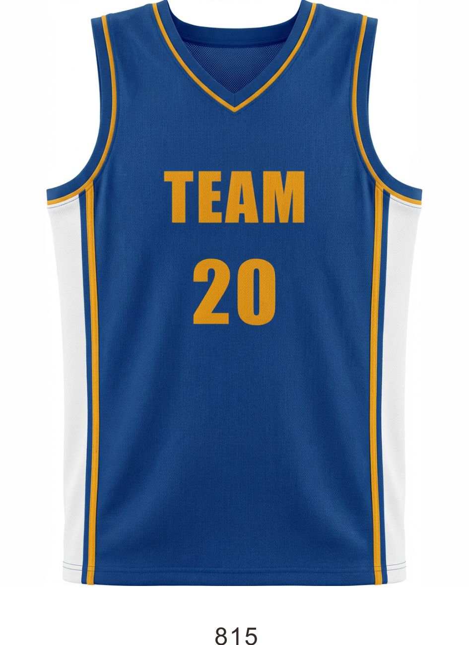 Style 815 blue/white Basketball Uniforms