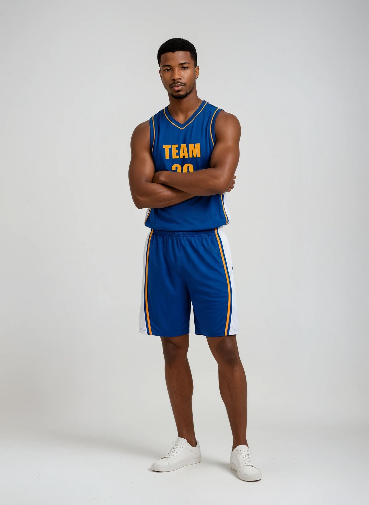 Style 815 blue/white Basketball Uniforms