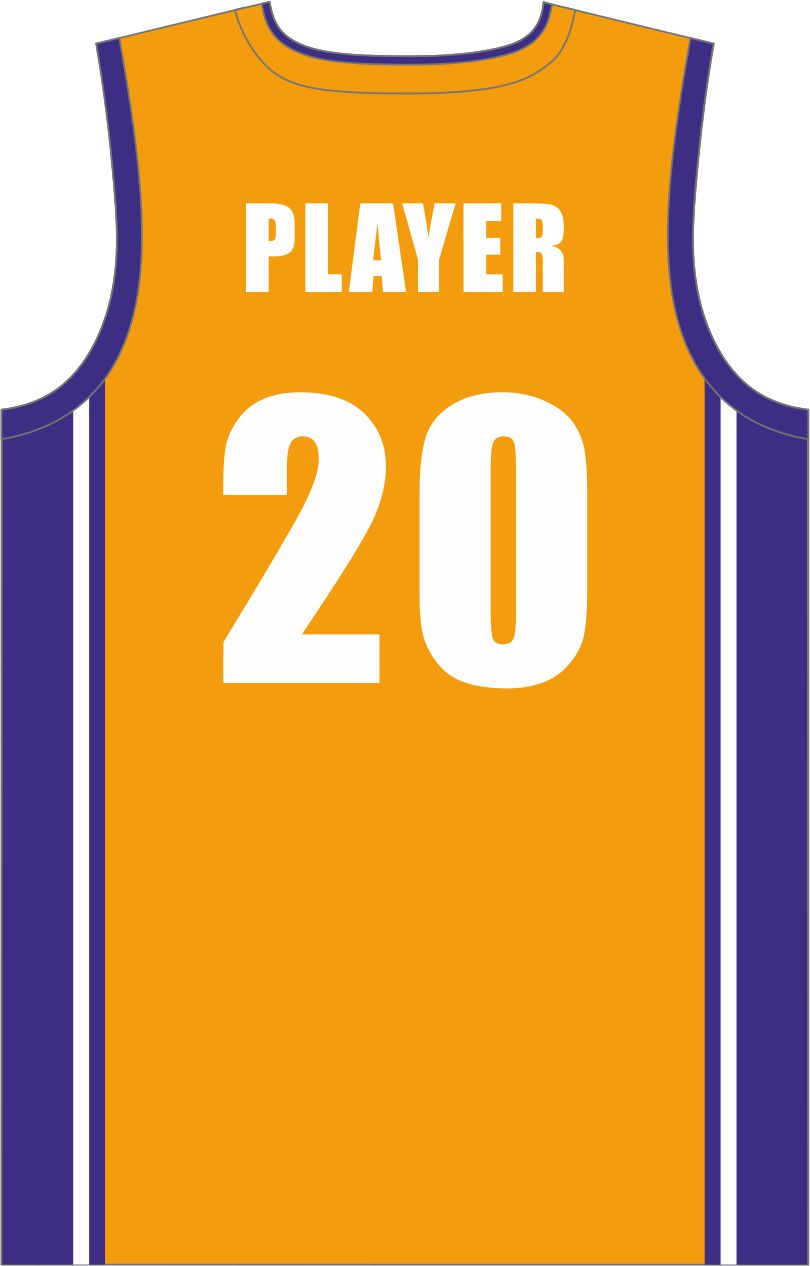 Style 817 gold/purple Basketball Uniforms