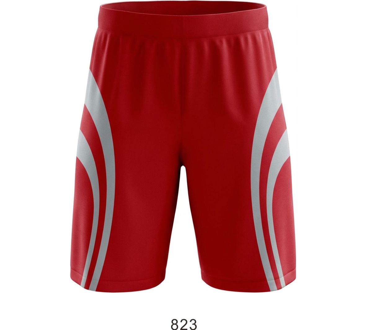 Style 823 red/grey Basketball Uniforms