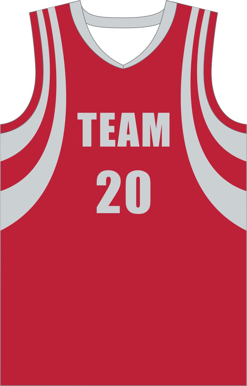 Style 823 red/grey Basketball Uniforms