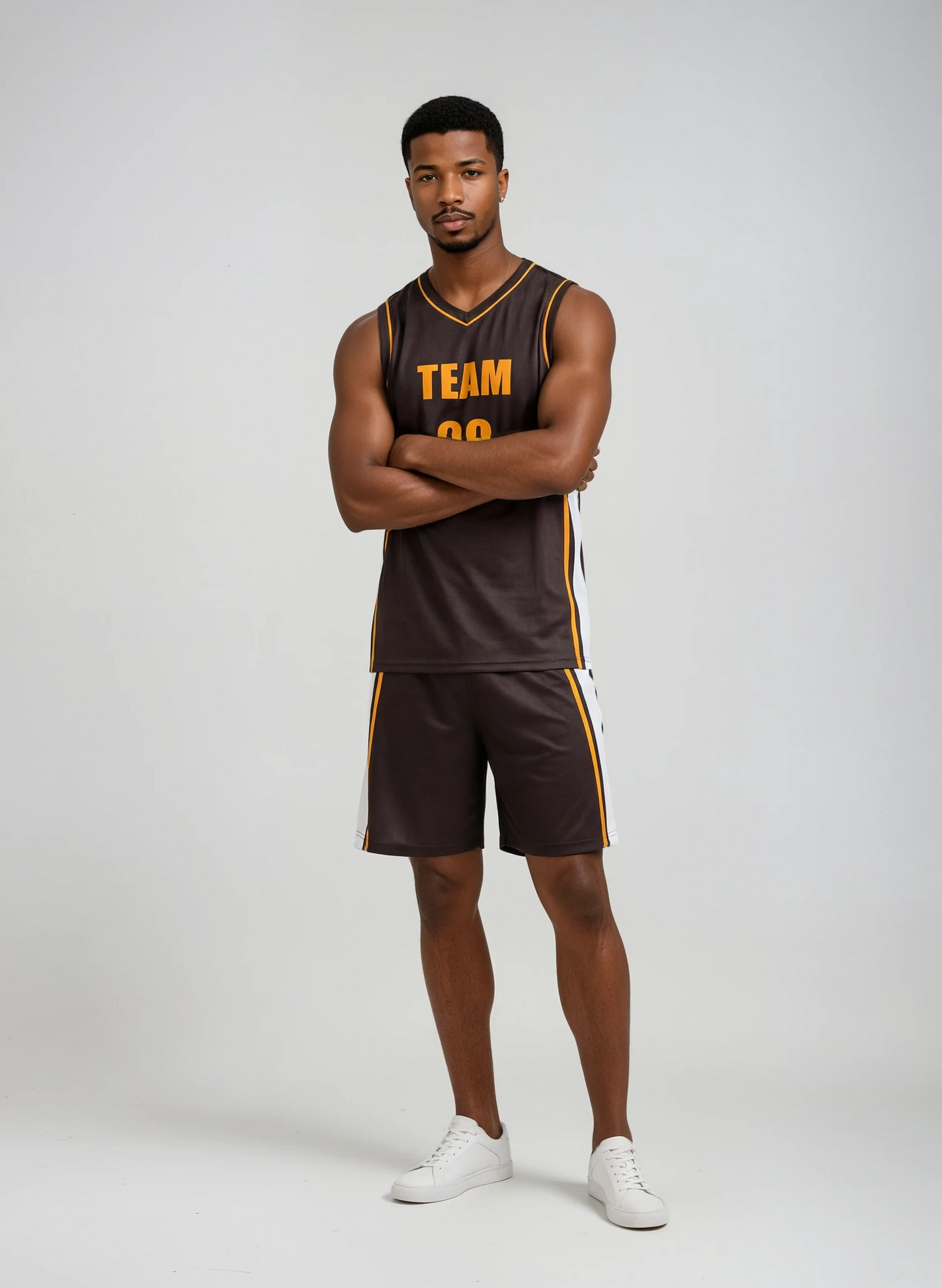 Style 827 black/yellow Basketball Uniforms