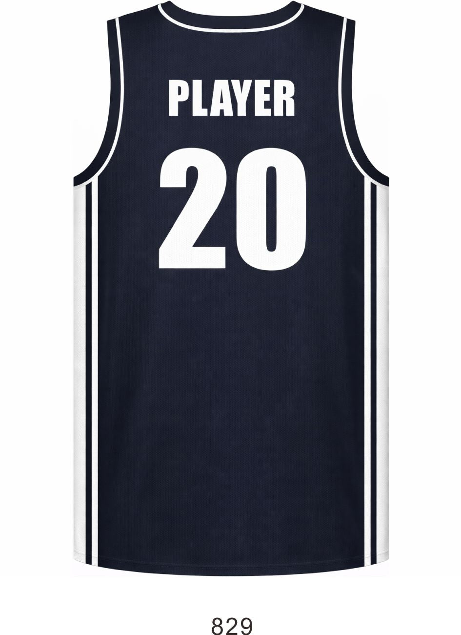 Style 829 blue/white Basketball Uniforms