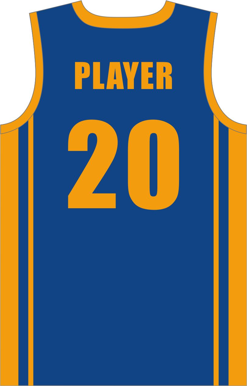 Style 833 blue/yellow Basketball Uniforms