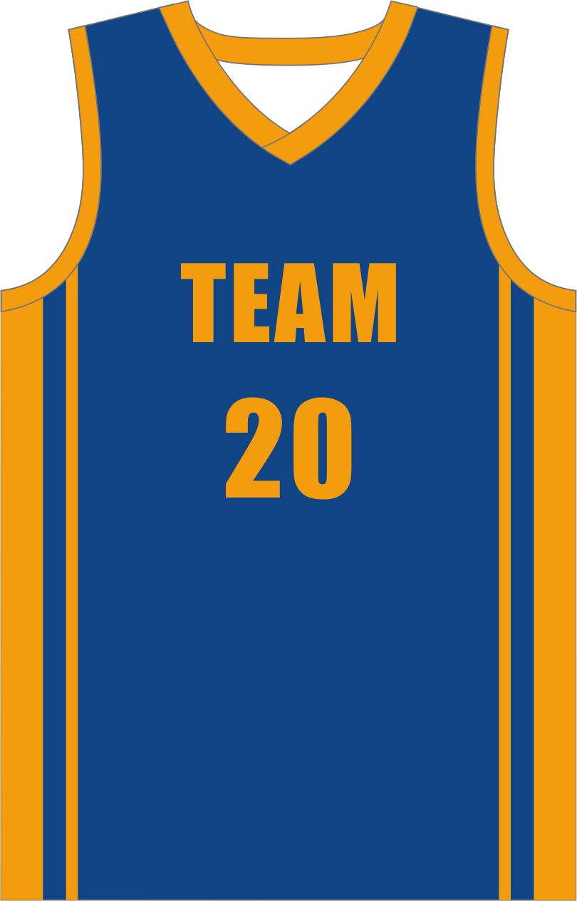 Style 833 blue/yellow Basketball Uniforms